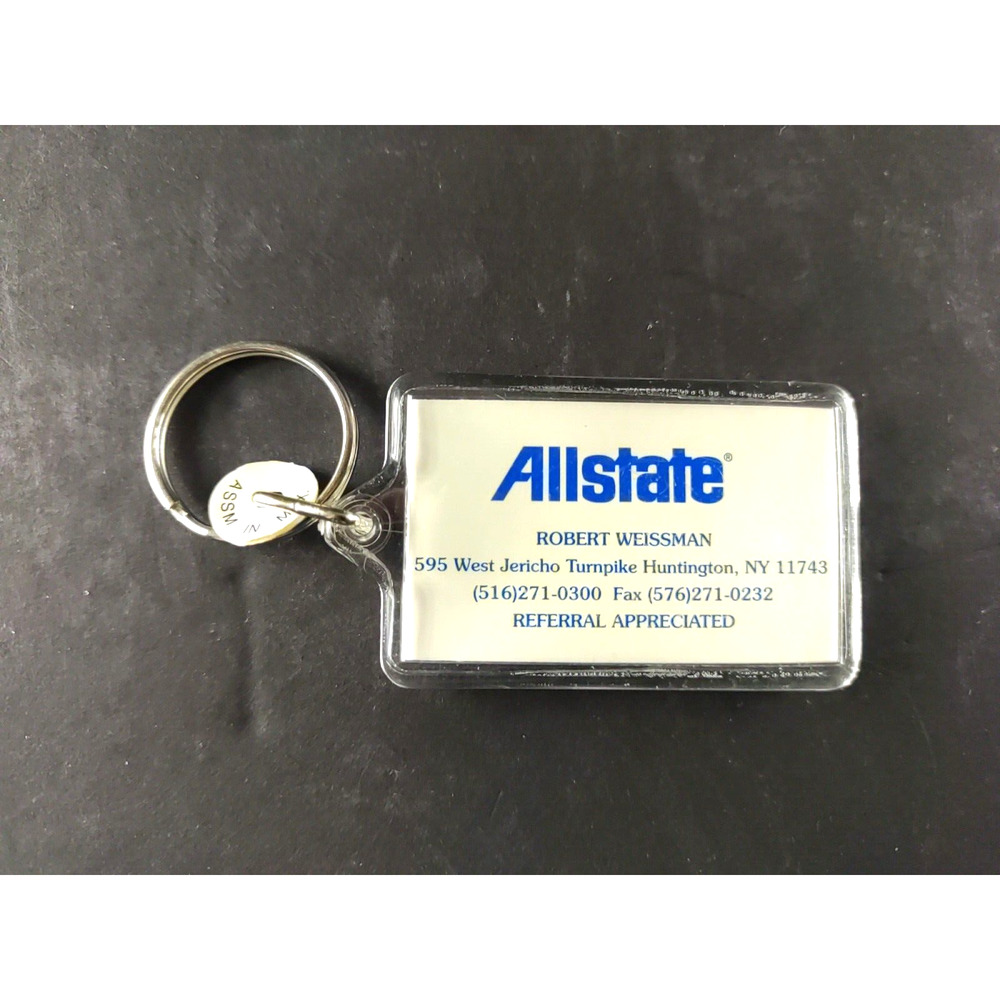 Allstate Robert Weissman Huntington New York Keychain Acrylic Insurance